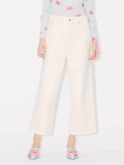 KENZO Jeans<JEANS CROPPED SOLID SUMIRE Bianco