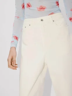 KENZO Jeans<JEANS CROPPED SOLID SUMIRE Bianco
