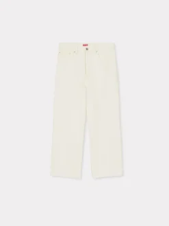 KENZO Jeans<JEANS CROPPED SOLID SUMIRE Bianco
