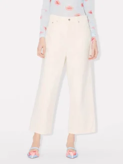 KENZO Jeans<JEANS CROPPED SOLID SUMIRE Bianco