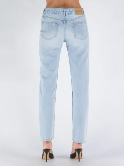 ALEXANDRE VAUTHIER Jeans<JEANS CRYSTALLIZED LOW WAIST Azzurro