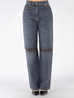 JW ANDERSON Jeans<JEANS CUT OUT Grigio
