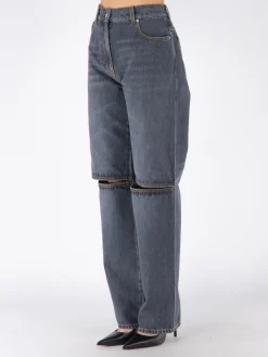 JW ANDERSON Jeans<JEANS CUT OUT Grigio