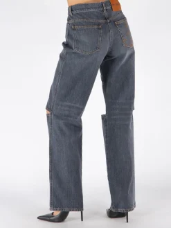 JW ANDERSON Jeans<JEANS CUT OUT Grigio