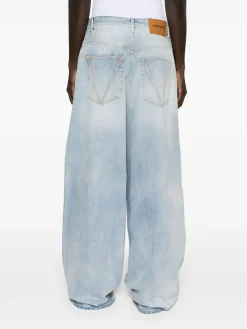 VETEMENTS. Jeans<JEANS DESTROYED Blu