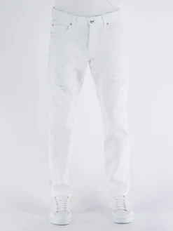 Jeans<JEANS DESTROYED IN DENIM Bianco