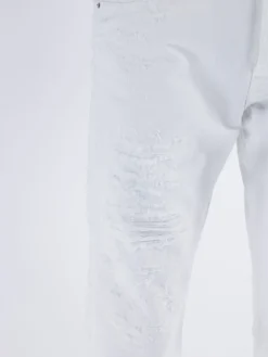 Jeans<JEANS DESTROYED IN DENIM Bianco