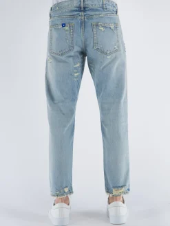 DESMORE Jeans<JEANS DESTROYED LIGHT DENIM Azzurro, Giallo, Verde