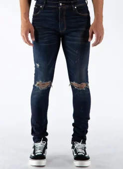 Jeans<JEANS DESTROYER DENIM Blu