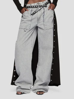 THE ATTICO Jeans<JEANS EFFIE LONG Grigio