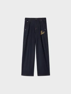 OFF-WHITE Jeans<JEANS FLARE 90S LOGO Blu