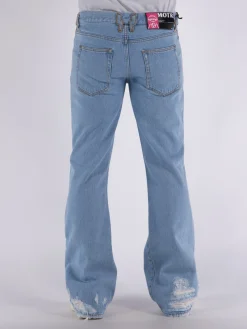 MEMBERS OF THE RAGE Jeans<JEANS FLARED DENIM Azzurro