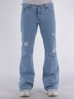 MEMBERS OF THE RAGE Jeans<JEANS FLARED DENIM Azzurro