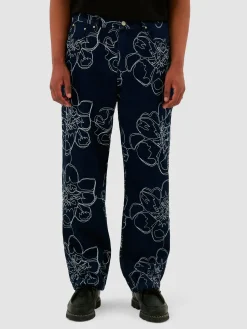 ARTE Jeans<JEANS FLOWER STITCH ALL-OVER Bianco, Blu