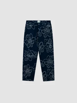 ARTE Jeans<JEANS FLOWER STITCH ALL-OVER Bianco, Blu