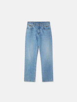 STELLA MCCARTNEY Jeans<JEANS ICONIC FALABELLA CHAIN MID Blu