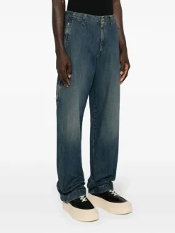 MM6 MAISON MARGIELA Jeans<JEANS IN DENIM A GAMBA DRITTA Verde