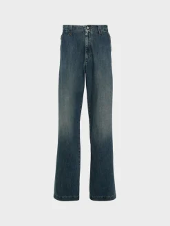 MM6 MAISON MARGIELA Jeans<JEANS IN DENIM A GAMBA DRITTA Verde