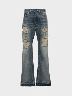RHUDE Jeans<JEANS IN DENIM BEACH BUM Grigio