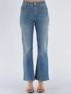 STELLA MCCARTNEY Jeans<JEANS LIGHT BLUE VINTAGE 90'S CROP FLARE Azzurro