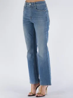 STELLA MCCARTNEY Jeans<JEANS LIGHT BLUE VINTAGE 90'S CROP FLARE Azzurro