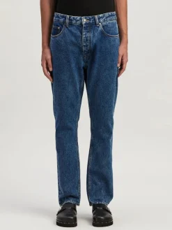 PALM ANGELS Jeans<JEANS MONOGRAM STRAIGHT Blu