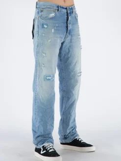 PURPLE DENIM Jeans<JEANS P011 Azzurro, Bianco, Blu
