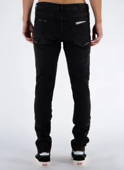 PURPLE DENIM Jeans<JEANS P001 BLACK OVER SPRAY Nero