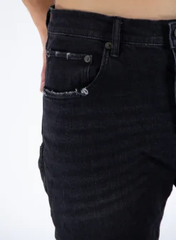 PURPLE DENIM Jeans<JEANS P001 BLACK OVER SPRAY Nero