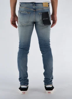 PURPLE DENIM Jeans<JEANS P001 WORN Azzurro, Grigio