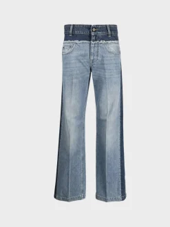 STELLA MCCARTNEY Jeans<JEANS PANELED BLUE DENIM Azzurro, Blu