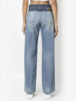 STELLA MCCARTNEY Jeans<JEANS PANELED BLUE DENIM Azzurro, Blu