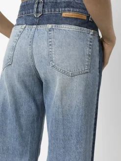 STELLA MCCARTNEY Jeans<JEANS PANELED BLUE DENIM Azzurro, Blu