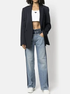 STELLA MCCARTNEY Jeans<JEANS PANELED BLUE DENIM Azzurro, Blu