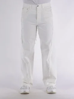 LANVIN Jeans<JEANS TWISTED DENIM BAGGY FIT IN DENIM Bianco