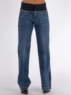 STELLA MCCARTNEY Jeans<JEANS WIDE LEG DENIM Blu, Nero
