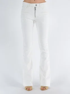 COURREGES Jeans<JEANS ZIPPER WHITE DENIM Bianco