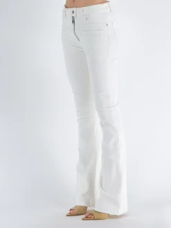 COURREGES Jeans<JEANS ZIPPER WHITE DENIM Bianco