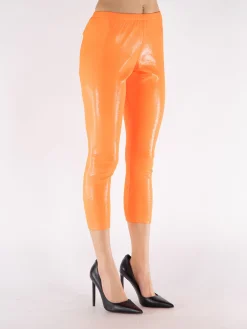 JUNYA WATANABE Pantaloni<LEGGINGS 7/8 LUCIDO Arancione