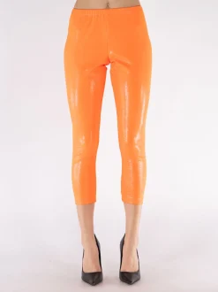JUNYA WATANABE Pantaloni<LEGGINGS 7/8 LUCIDO Arancione