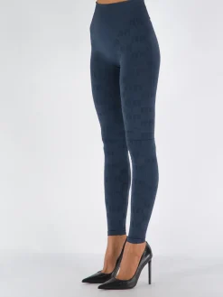 ROTATE BIRGER CHRISTENSEN Pantaloni<LEGGINGS A VITA ALTA Blu