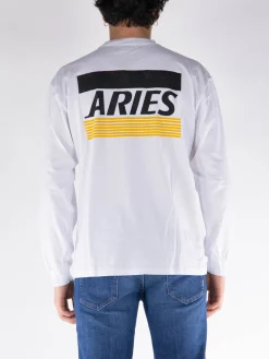 ARIES T-Shirt<MAGLIA GIROCOLLO ML CREDIT CARD Bianco, Nero