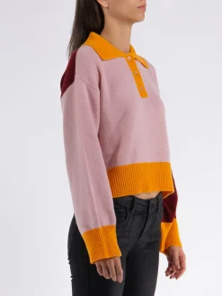 MARNI Polo<MAGLIONE POLO IN CASHMERE Arancione, Rosa, Rosso