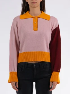 MARNI Polo<MAGLIONE POLO IN CASHMERE Arancione, Rosa, Rosso