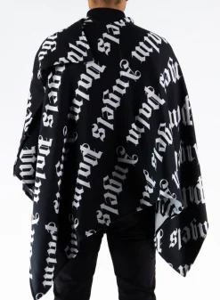 Giacche<MANTELLA LOGO KNITTED CAPE Bianco, Nero