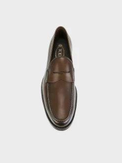 TOD'S Mocassini<MOCASSINO FORMALE GOMMA Marrone