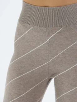 STELLA MCCARTNEY Pantaloni<PANTALONE A RIGHE VARIEGATE Bianco, Grigio, Marrone