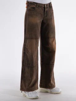 ARIES Pantaloni<PANTALONE ACID LOW RISE FLARE Marrone