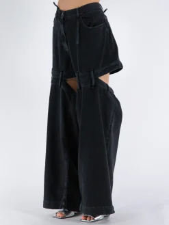 THE ATTICO Pantaloni<PANTALONE ASHTON LONG Nero