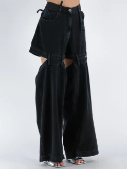 THE ATTICO Pantaloni<PANTALONE ASHTON LONG Nero